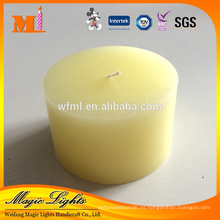 Decoración casera China Professional Produce uso del hogar Scented Yellow Pillar Candle